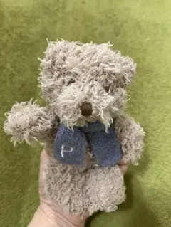 新品 ジェラートピケ クマ くま キーホルダー ブルー ぬいぐるみ マスコット