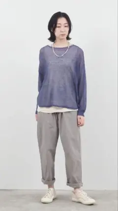 NARU　ナル　サフィランリネン 鹿の子メッシュニットのサムネイル