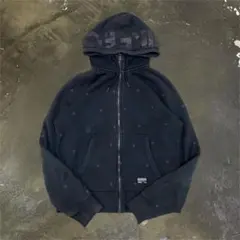 ★NIKE F.C. ジップアップパーカー プリント M ブラック