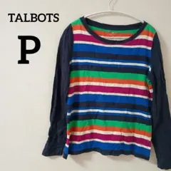 1点物 Tシャツ TALBOTS PETITES 長袖 ボーダー マルチカラーのサムネイル
