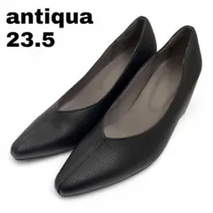 antiqua ウェッジソール パンプス 23.5 美品 黒