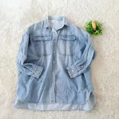 Healthy DENIM　長袖デニムシャツジャケット　オーバーサイズ　Sのサムネイル