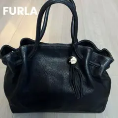 FURLA トートバッグ ブラック レザー タッセルのサムネイル