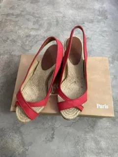 【美品】クリスチャンルブタン ウェッジソールサンダル