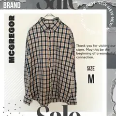 希少　ミャンマー製　【McGREGOR】　　チェックシャツ