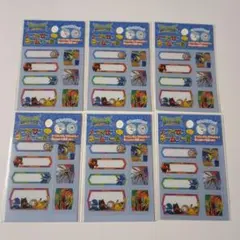 ポケモン ノンアイロンネームシール 　6セット+おまけ付