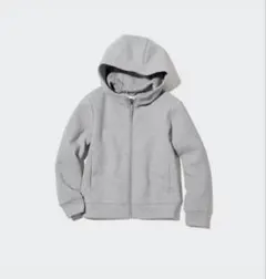 UNIQLO ウルトラストレッチドライスウェット フルジップパーカ　グレー150