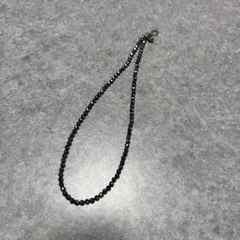 高級テラヘルツ鉱石 ネックレス シンプル キラキラ ボタン金具 流行り 4mm玉