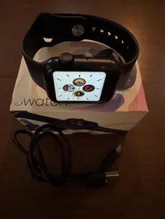 スマートウォッチMTK2502ラバーバンド黒