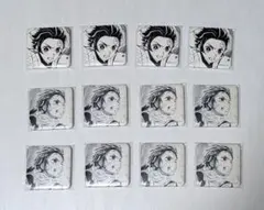 鬼滅の刃 ダイニング お楽しみくじ スクエア缶バッジ 竈門炭治郎 冨岡
