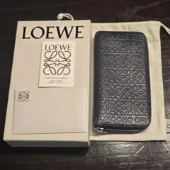 おもち　【極美品】LOEWE ネイビー 長財布 二つ折り財布 ロゴ おもち様専用 【極美品】LOEWE ネイビー 長財布 二つ折り財布 ロゴ