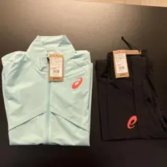 asics ジャージ上下セット ライトブルー/ブラック