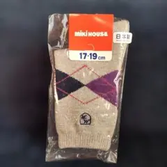 MIKI HOUSE キッズ靴下 17-19cm ダイヤ柄