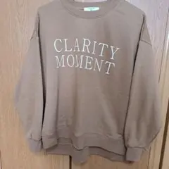 Samansa Mos2 ブラウン クルーネック スウェット