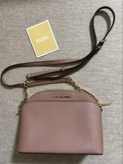 マイケルコース　ショルダーバッグ　ゴールドチェーン　ピンク　ベージュピンク