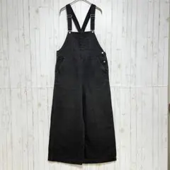 ショコラフィネローブ　サロペット　オーバーオール　パンツ　綿100 黒　Fのサムネイル