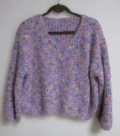 モヘアデザイン　Vネック ニット