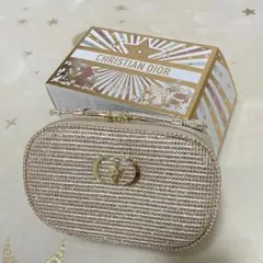 ノベルティDIORオリジナルコスメポーチホリデー2025 ギフトボックス付