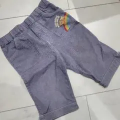 ミキハウス クマと虹刺繍 ハーフパンツ　110cm