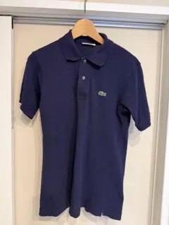 LACOSTE ラコステ 半袖 ポロシャツ サイズ3 白ワニ ネイビー - メルカリ