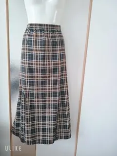 GU チェック柄 マーメイドスカートL