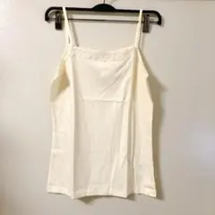 新品 アースミュージック&エコロジー パステルイエロー レース装飾 キャミソール