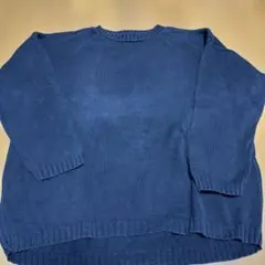90s GUESS ダークブルー 100%コットン セーターのサムネイル