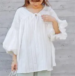 Crisp yours (試着のみ)2wayバルーンギャザーブラウス