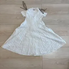 petit main ストライプ柄 半袖ワンピース