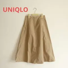 ユニクロ　ベージュ　フレアスカート