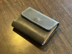 【お札が折れない三つ折り財布】 コンパクト ミニ 財布 レザー ハンドメイド