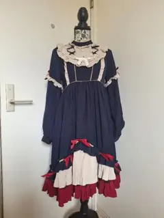 ゴスロリ・ロリータドレス ネイビー