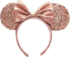 カチューシャ ミニー マウス ( ローズピンク スパンコール )