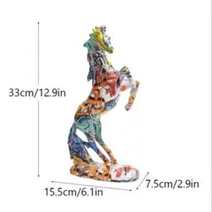 カラフルな馬の置物 33cm 跳ね馬！Ferrari ⭐️Ferrari⭐️跳ね馬メタル製キーホルダー - メルカリ