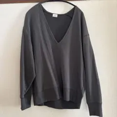 GREEN LABEL RELAXING Vネック長袖トップス グレー