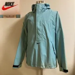 銀タグ ナイキ ナイロン アノラック マウンテンパーカー ブルー Lサイズ