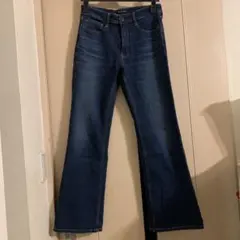 ダークブルー ブーツカットデニム