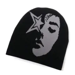 ビーニー　ニット帽　y2k 海外ストリート　カジュアル　グランジ　冬・春