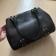 Cole Haan レザー ハンドバッグ ダークブラウン