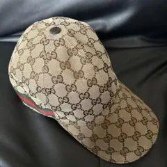Gucci GGパターン ベージュキャップ　M