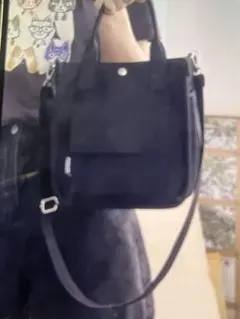 キャンバストートバッグ　ショルダーバッグ　ランチバッグ　(収納ポケット8つ)