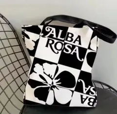 新品 ALBA ROSA ハイビスカス柄 トートバッグ ブラックのサムネイル