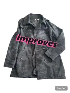 【美品】improves Pコート　ダークカモ　ミドル丈