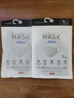 ユニクロ　AIRism マスク XL ブラック 3枚入り　2点まとめ売り