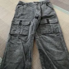 コムサデモード　130 グレー コーデュロイ カーゴパンツ