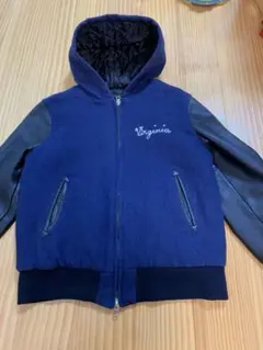 フリークスストア　スタジャン　キルティング　フード　レザー　牛革　青　黒　M