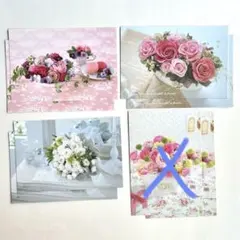 【組み合わせ自由】　ポストカード　花　　6枚セット（3柄各2枚）　B