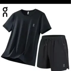 【新品・未使用】On オン セットアップ Tシャツ ショートパンツ ブラックのサムネイル
