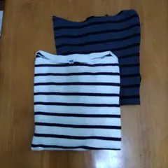 UNIQLO ボーダー長袖カットソー 2枚セット