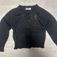 黒いレース付きカーディガン